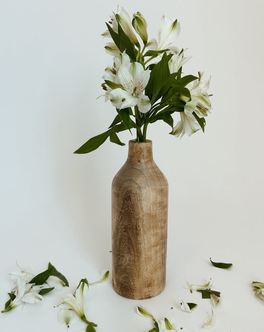 Medium Rustic Wood Vase