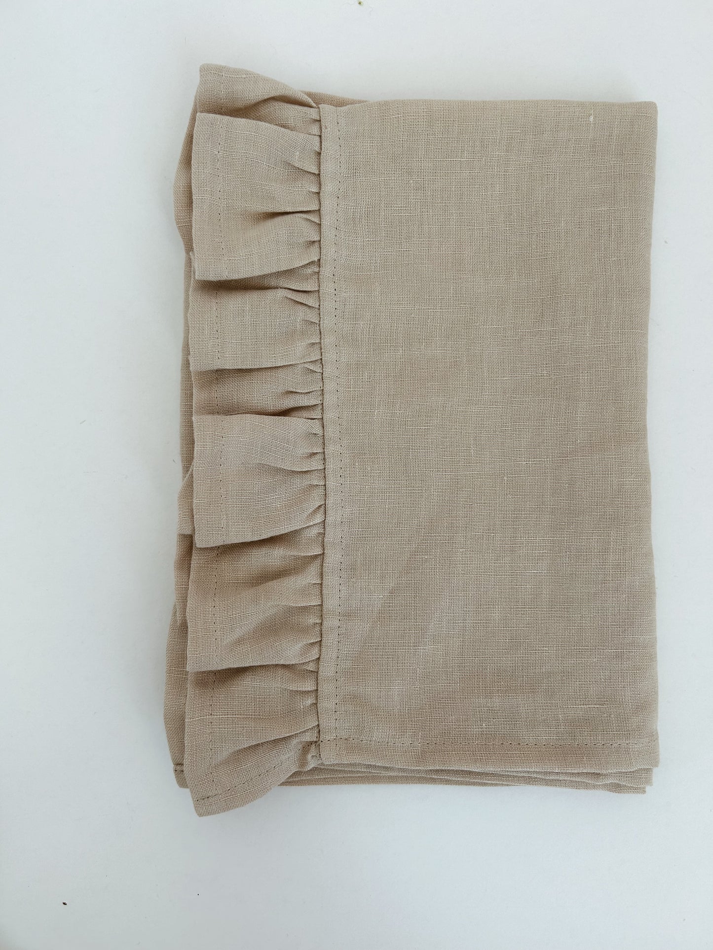 Ruffle Linen Tea Towel