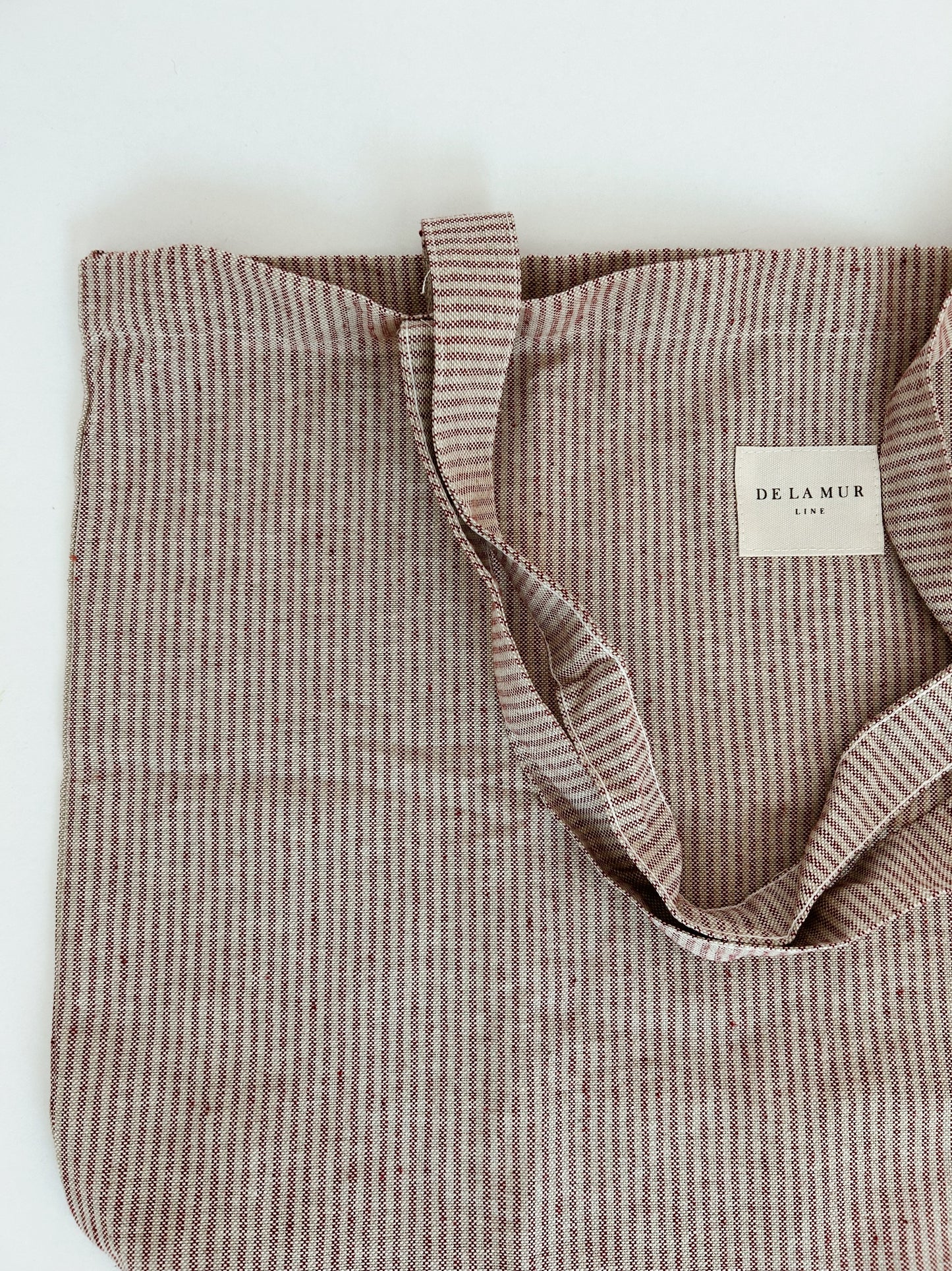 Oversized Soft Pink Striped Tote