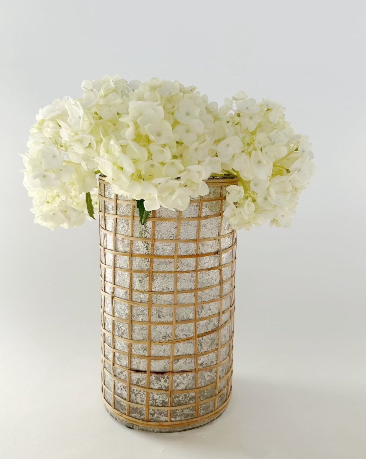 Glass and Cane Vase