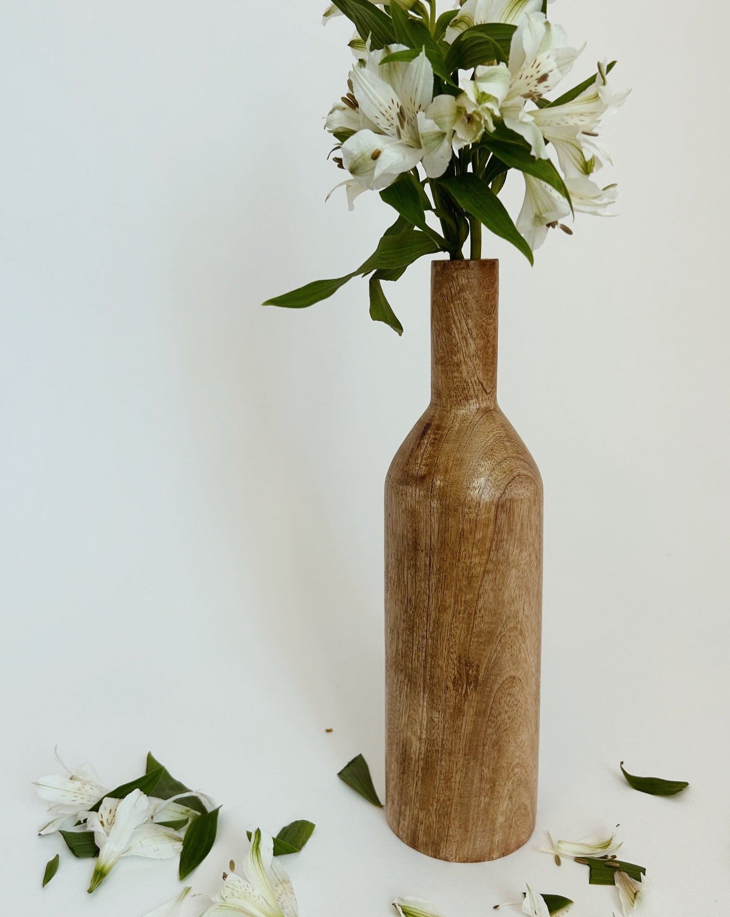 Large Rustic Wood Vase
