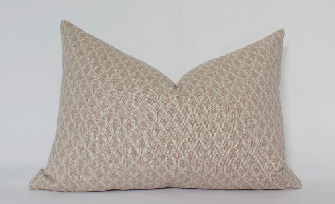 Blush Patterned Pillow Cover