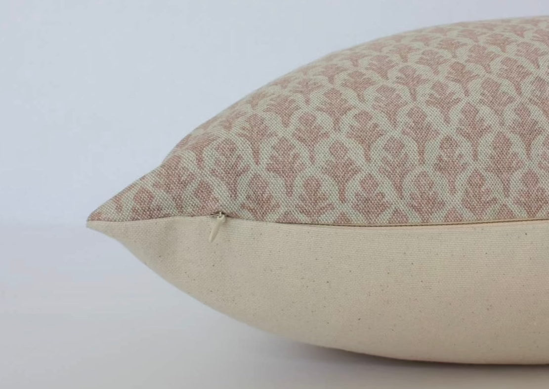 Blush Patterned Pillow Cover